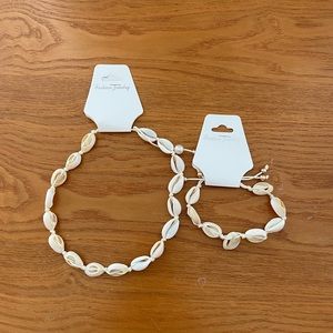 Shell choker and anklet